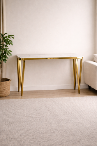 مدخل استيل رخام أنيق لون ذهبي - حل عملي يجمّع بين...