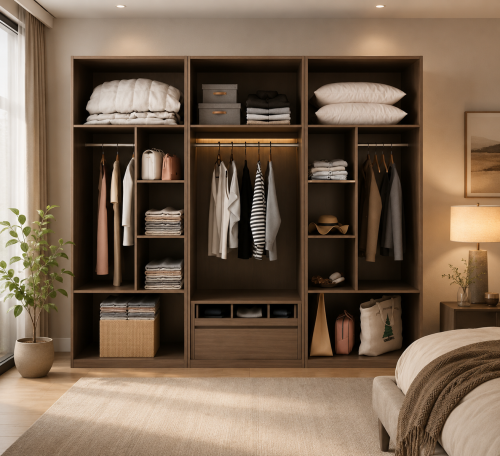 دولاب WhisperOak Essentials Closet | بني مودرن