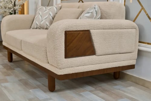 طقم كنب مودرن - موديل ستار - ارجل خشبية - 4 قطع