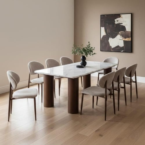 طقم طاولة طعام رخام 8 كراسي - فخامة استثنائية لمجا...