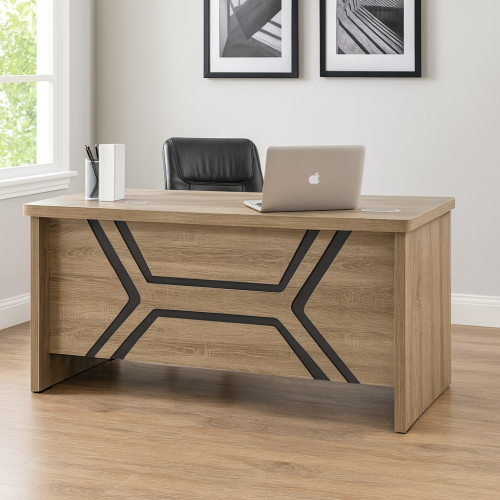 مكتب مستورد باللون البيج الراقي بتصميم بسيط