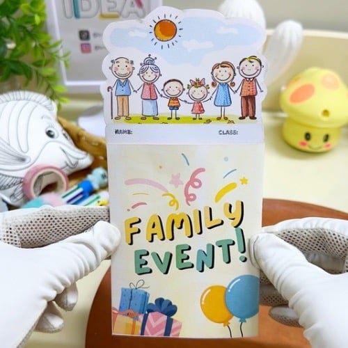 مطوية Family event انجليزي رابع ابتدائي