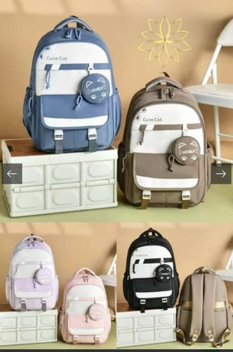 حقيبة ظهر الورود البيضاء F