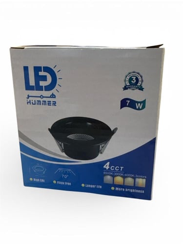 سبوت لايت 3بوصة 7 سانتي 3 الوان مانع للتوهج