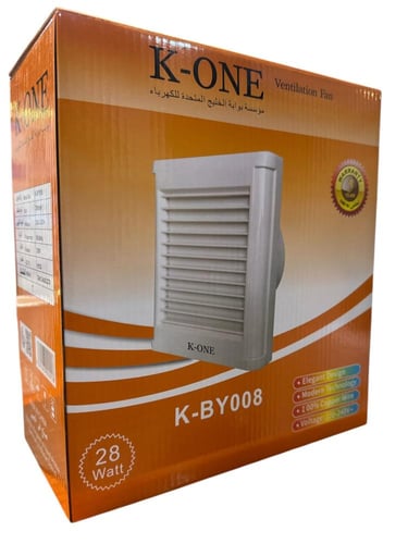 مروحة شفط مقاس بوصة مربع خارجي مدور