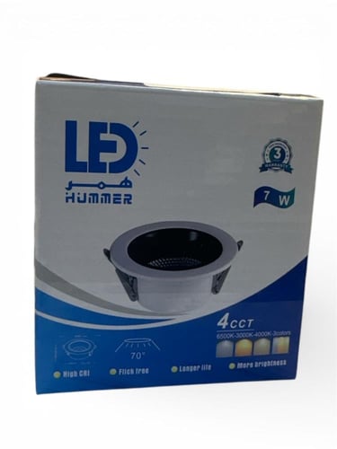 سبوت لايت 3بوصة 7 سانتي 3 الوان مانع للتوهج