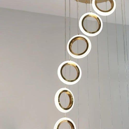علاقي 16حلقة روز ذهبي لون الانارة 3اضاءات (125 واط...