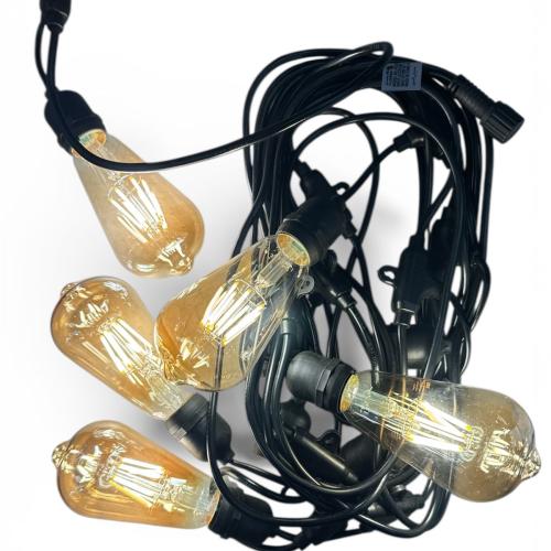 عقد 25 متر مع لمبات 5 واط عسلي اصفر قزاز