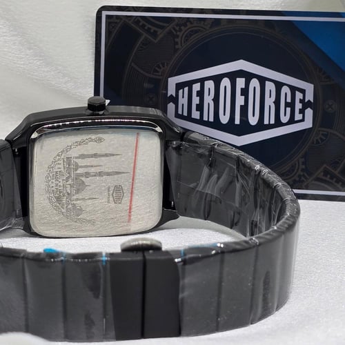 ساعة رجالي كوارتز أسود تيتانيوم و ميناء عودي