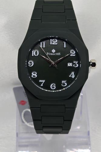 ساعة كاجوال رجالي كاربون اللون زيتي غامق بالكامل أ...