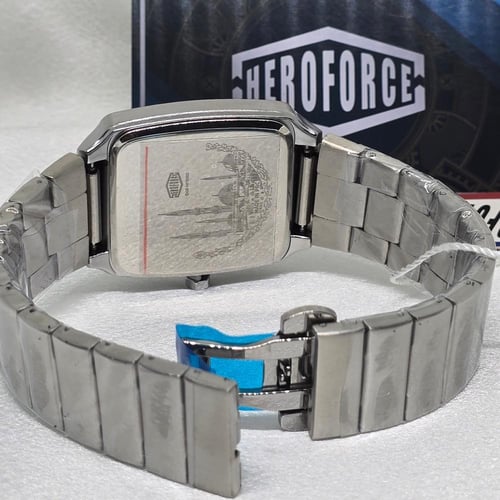 ساعة رجالي كوارتز فضي بالكامل