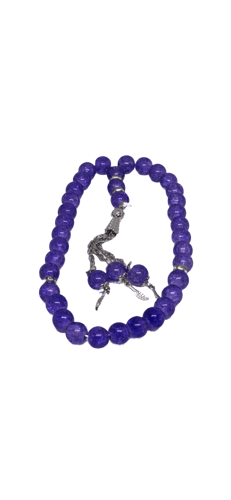 سبحة صلاة كرستالية 33 قطعة بنفسجي