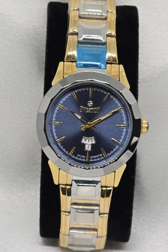 طقم سيفستون - ميناء كحلي - اطار ذهبي و رمادي