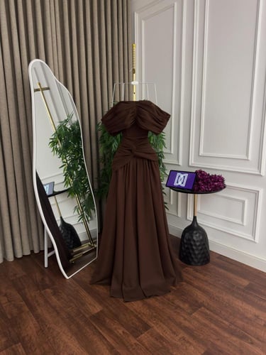 فستان شيفون لونين فخم