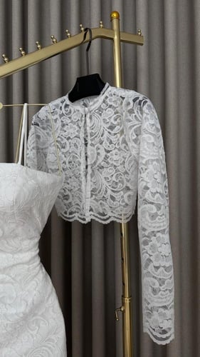 فستان دانتيل قطعتين دانتيل