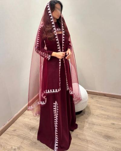 جلابية عسيري لونين تطريز للتأسيس