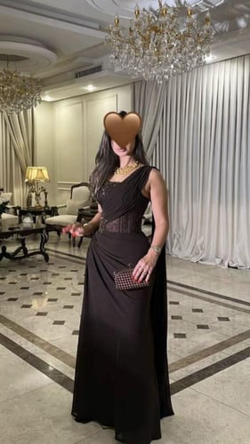 فستان سهرة جورجيت خدر تطريز يدوي
