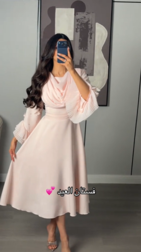 فستان همس الورد لونين