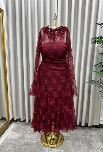 فستان دانتيل فخم 7 ألوان