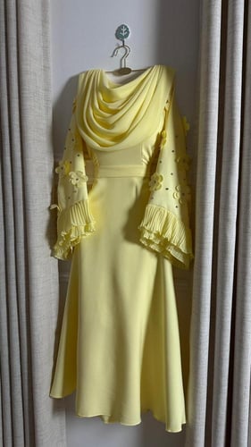 فستان همس الورد لونين