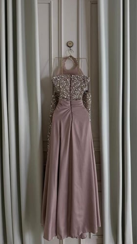 فستان تفته حرير مطرز