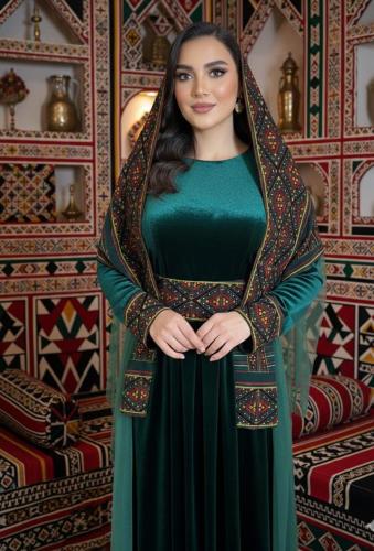 جلابية للتأسيس 3 ألوان مع طرحة
