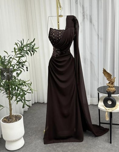 فستان سهرة جورجيت خدر تطريز يدوي