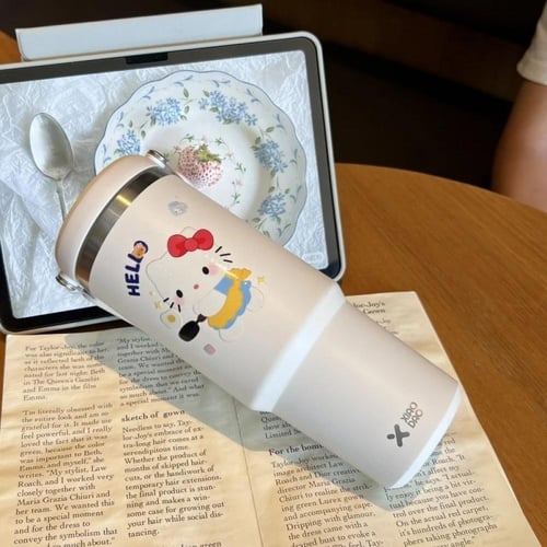 كوب مرحبا كيتي 30oz عازل حراري من الفولاذ المقاوم...