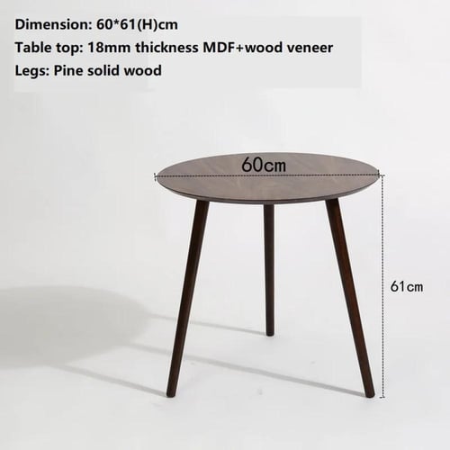 طاولات نهاية أريكة وطاولة قهوة خشبية صغيرة