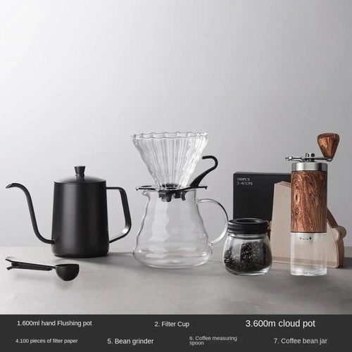 طقم إبريق قهوة صب مع علبة هدايا