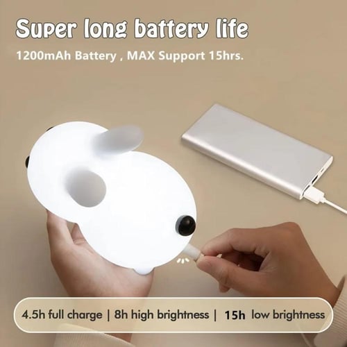 مصباح LED أرنب للأطفال مع تحكم عن بُعد – إضاءة RGB...