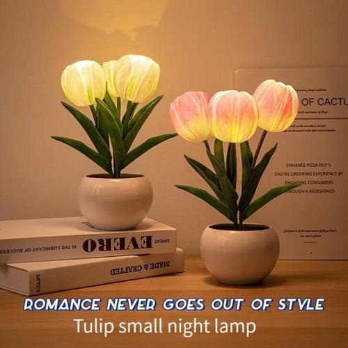 مصباح طاولة LED بتصميم باقة زهور – إضاءة رومانسية...