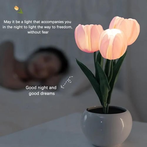 مصباح طاولة LED بتصميم باقة زهور – إضاءة رومانسية...