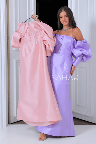 فستان سهرة مميز اوف شولدر