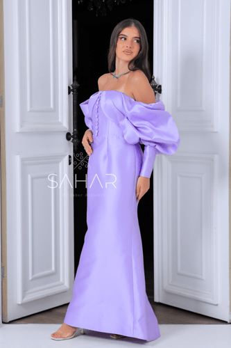 فستان سهرة مميز اوف شولدر