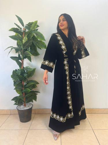 جلابية بشت مخمل قطعتين