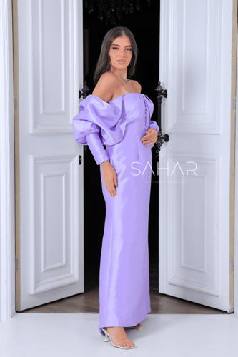 فستان سهرة مميز اوف شولدر