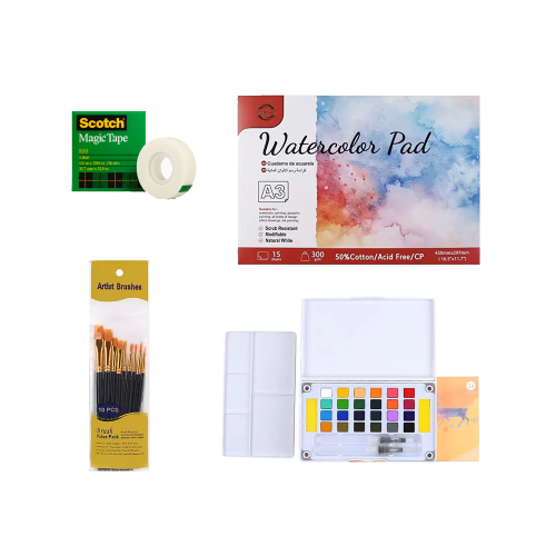 صندوق الألوان المائية