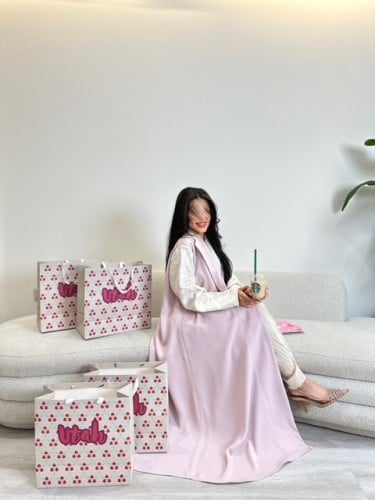 عباية قماش لينن ساده , كم جاكار وردي طرحة سادة ..