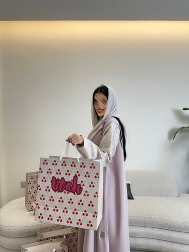 عباية قماش لينن ساده , كم جاكار وردي طرحة سادة ..