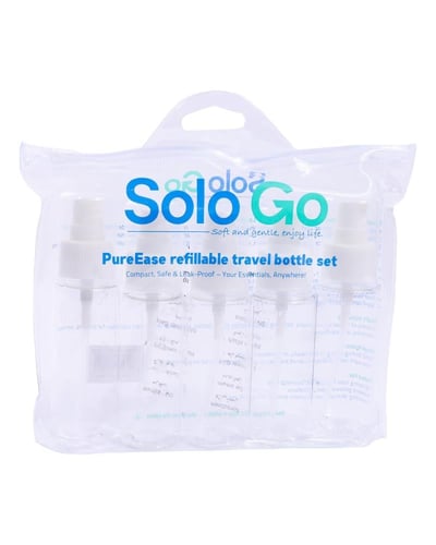 مجموعة علب بخاخ فارغة للسفر من سولو جو – 5 قطع