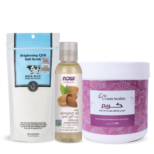 مجموعة النعومة لتوحيد وترطيب الجسم - 3 قطع
