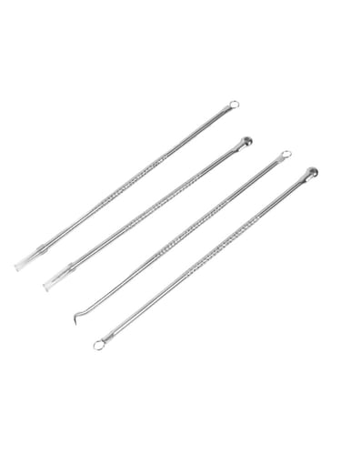 مجموعة ادوات بدكير من بيوتي سيستم - فضي | 4 قطع