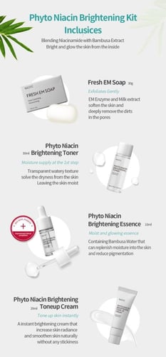 مجموعة فيتو نياسين لتفتيح البشرة من ناسيفيك - 4 قط...