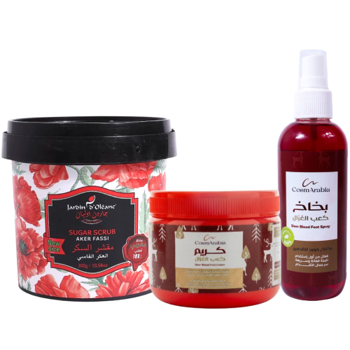 مجموعة توريد وتقشير القدمين بالعكر الفاسي - 3 قطع