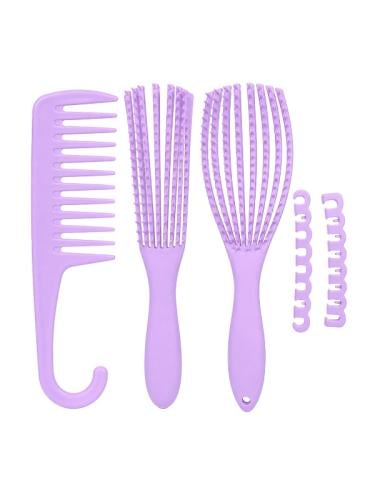 Hair System - Purple Hairbrush Set - 3 Pieces