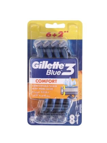 جيليت شفرات حلاقة بلو 3 كومفورت - 8 قطع