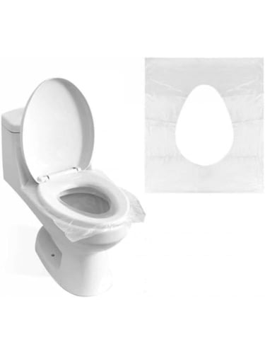 غطاء بلاستيكي لكرسي المراحيض - 6 حبات