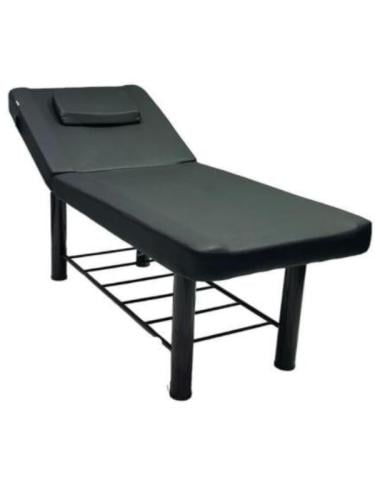 سرير مساج اسود قاعدة حديد مع مسند رأس وفتحة وجة من...