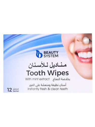 مناديل اسنان بخلاصة النعناع من بيوتي سيستم - 12 من...